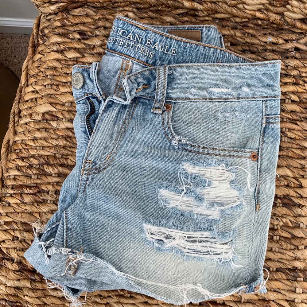 American Eagle ripped denim shorts